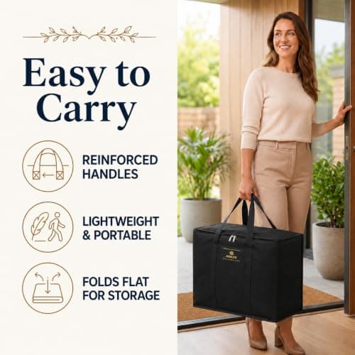 Adalex Global 26L Cool Bag Cooler Bag and Cooler Box, Insulated Food Delivery for Uber Eats, Thermal for Hot and Frozen Food, Picnic and Grocery Delivery, Freezer Shopping (22x30x40cm 26l Black, XL) — view 5