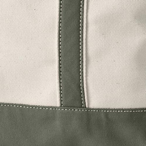 Lands' End Zip Top Canvas Tote Bag - Dark Olive Green - M — view 6
