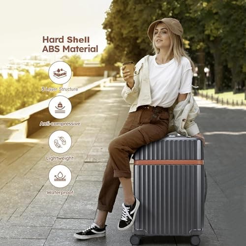RMW Suitcase 24 Inch Medium Hard Shell Lightweight Check-in Luggage ABS+PC — view 3