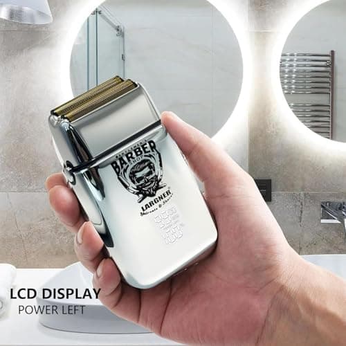 Beard Trimmer for Men - Cordless Electric Foil Beard Hair Trimmer Shavers with LCD Display, Rechargeable Electric Razor Face Trimmers Gifts for Him — view 6
