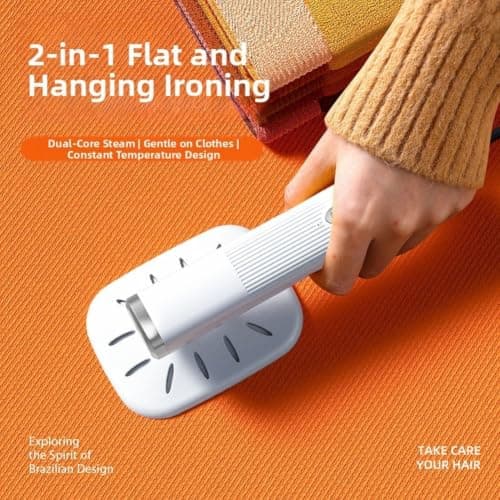 Portable Travel Steamer Compact Handheld Fabric Iron Quick Heating Wrinkle Remover for Clothes Curtains 21.6cm Black(2) — view 3