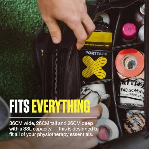 SPORTTAPE Sports Physio Therapy Medical Bag - Large Waterproof 38L Capacity — view 5