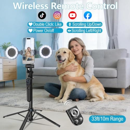 71" Phone Tripod Vlogging Kit for iPhone/Android — view 6