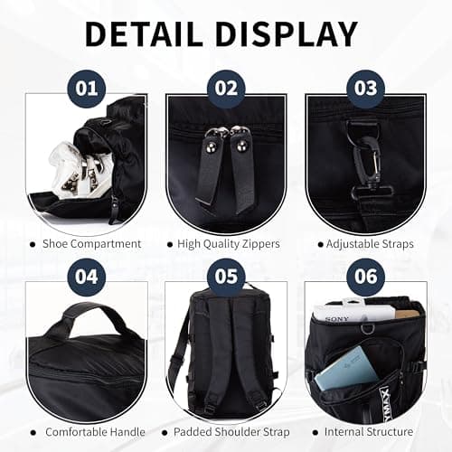 FLYMAX Cabin Bags 40x20x25 Underseat for Ryanair Lightweight Carry On Travel Backpack Cabin Size Rucksack Hand Luggage Bag Backpack Casual Daypack School Bag — view 4