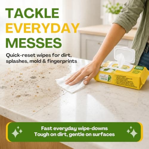 Antibacterial Wipes 04 Pack Lemon Scent - Multi Surface Cleaning Wipes — view 6