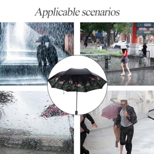 BELLIFFY Black UV Protection Folding Travel Umbrella Iron and Plastic — view 3