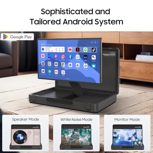 apolosign packgo 27 inch Portable Entertainment System, Compact Suitcase Design, Smart TV, Android OS, 3D Bluetooth Speakers, Built-in 6H Battery, Briefcase Screen, Perfect for — view 2