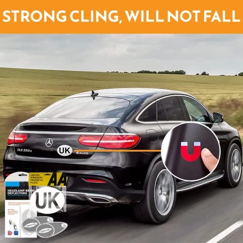 Xtremeauto Eurolites Deflectors Headlight Deflectors For Europe Beam Benders & AA Magnetic UK Sticker Plate - Headlamp Beam Deflectors For Europe - Cars, Trucks, Vehicles Caravan Travelling To Europe — view 4