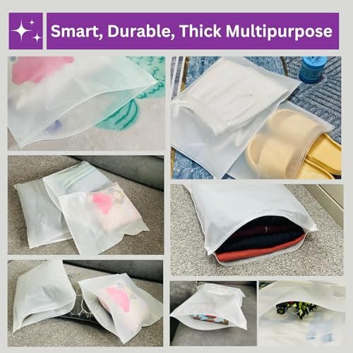 Moth Free Store & Protect Clothes Bags Ziplock Bags for Storage Hospital Maternity School Trips Wardrobe Waterproof Camping Travel Holidays Organiser Odour Free Reusable Eco Friendly… ((50 x 40) cm) — view 5