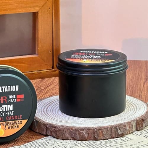 Long-Burning Emergency Candle,3 Wicks,Camping Candles Survival, Long Lasting Disaster Candle,36-Hour Survival Kit in Tin Box for Blackouts, Winter Storms, Hunting, and Camping — view 6
