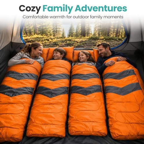 Trimming Shop 4 Season Waterproof Backpacking Sleeping Bag 6ft - Orange — view 4