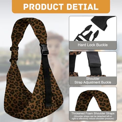 Baby Sling Carrier, Adjustable Leopard Baby Carrier Portable Baby Wrap — view 3