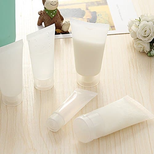 Gemini_mall® Travel Bottles 5 Squeezable & Refillable TSA Approved Cosmetic Travel Containers Bottle for Liquids Shampoo, Conditioner, Soap, Lotion, Sunblock, Toiletries etc (50ml, Matte) — view 4