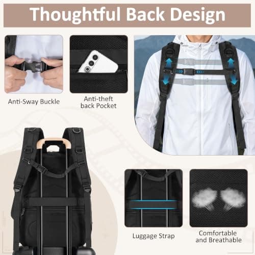 OUUTMEE Tactical Camera Backpack, Camera Rucksack with Waterproof Cover — view 3