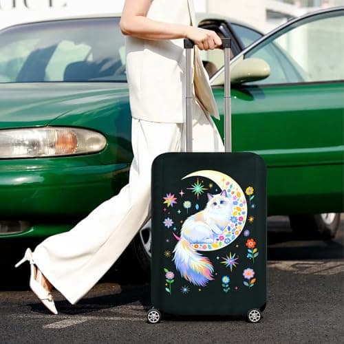 Chostky Luggage Cover for Suicase, Washable & Stretchable Suitcase Cover, Approved Travel Baggage Covers, Personalized Suitcase Protectors Accessories Baggage Covers (Style 6, S(19-21 Inch)) — view 6
