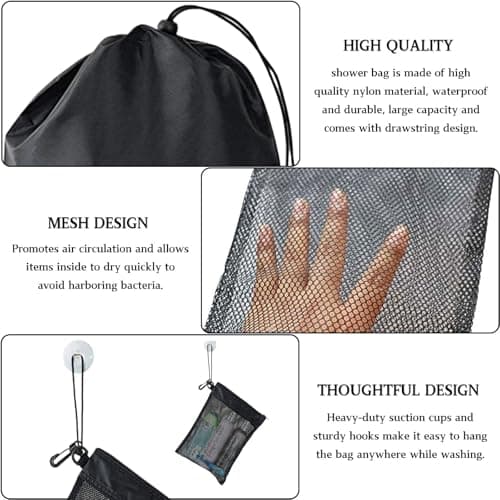 KEYRI 4 PCS Waterproof Toiletry Bag Set Mesh Shower Bag Quick Dry — view 3