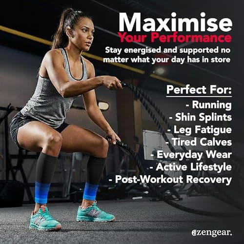 Calf Compression Sleeves for Shin Splints, Women, Men, Running — view 6