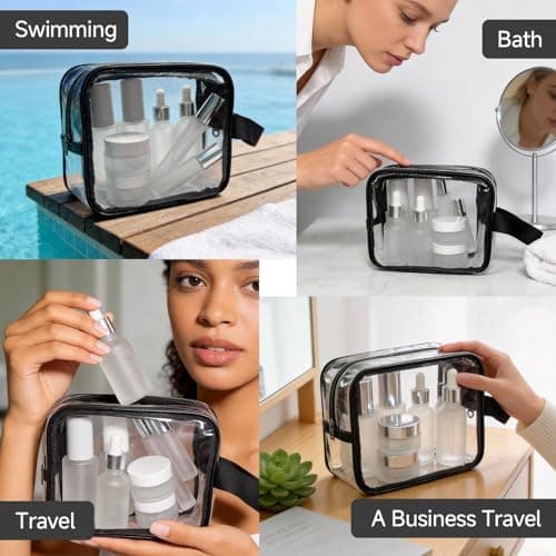 Skincare Glass Travel Bottles with Label, Travel Bottles for Toiletries 9Pack,Leak-Proof,TSA-Approved Toiletry Bag,Small Travel Containers,Mini Travel Size Toiletries Bottles — view 5