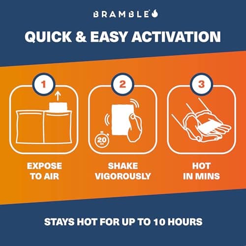 Bramble - Hand Warmers (80 Pairs, 160 Total) - Air Activated Pocket Warmers for Outdoor Activities - Warm in Minutes - Up to 10 Hours Heat — view 3