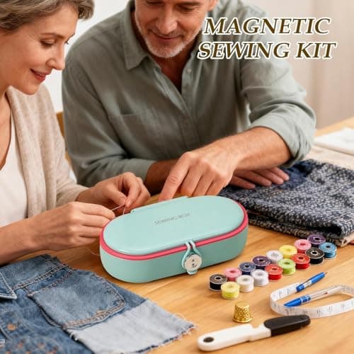 Sewing Kit Small Double Layer Case Repair Tools — view 3