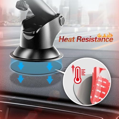 volport Round Double-sided Adhesive Sticky Pads Circle Heat Resistant Mouting Tape Replacement Sticker Windshield & Dashboard for Suction Cup Mount GPS Dashcam GoPro, 4-Pack 80mm (3.15") — view 3