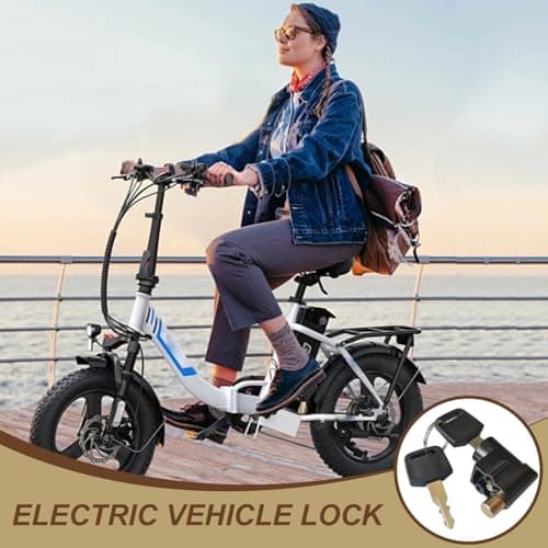 RV Battery Lock, Anti-theft Metal Safety Portable Ebike Key Ignition RV Battery Box Lock with 2 Keys for Motorcycle Electric Bike Scooter — view 3