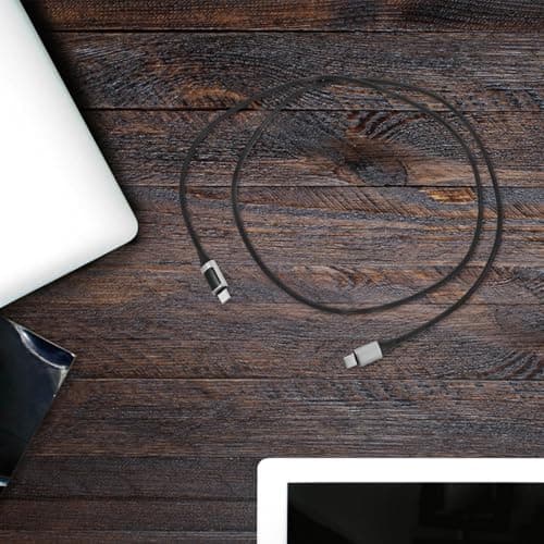 HEATSHAKING LED Display Charging Cable Usb-c Data Cable 100w Nylon Zinc Alloy for Mobile Phones and Tablets Travel Car Use Beige — view 5