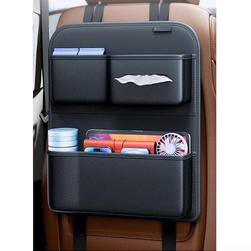 Leather Car Seat Back Efficient for Phone Wallet Leather Car — view 3
