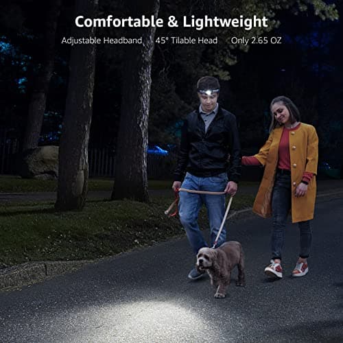 Lepro Head Torch Rechargeable, 2000L Waterproof LED Headlamp 30Hrs Runtime — view 2