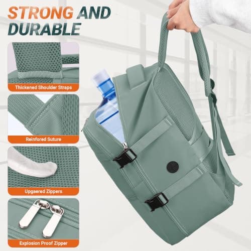 xlodea for Ryanair Cabin Bags 40x30x20 Underseat Cabin Bag Carry-ons Hand Luggage Bag Waterproof Travel Backpack Cabin Size Ryanair Backpack with USB Charging Port, Anti Theft Pocket, Trolly Sleeve — view 6