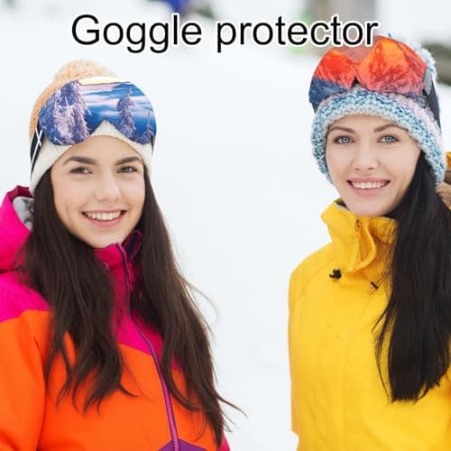 Sinbana 4pcs Ski Snowboard Goggle Cover Sleeves, 4 Sunset Patterns Polyester Ski Goggle Lens Cover Protectors for Adults Kids Travel Storage Accessories Scratch-Resistant & Dust-Resistant — view 3