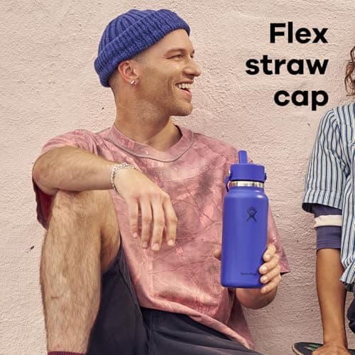 Hydro Flask – Wide Flex Straw Cap 946 ml (32 oz) Bottle, Black — view 5