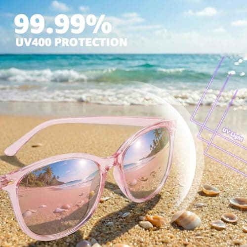 Myiaur Polarised Sunglasses Women Trendy Mirrored for UVA UVB Protection — view 3