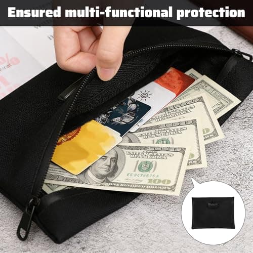Heyung Smell Proof Pouch,Odorless Bag,Travel Safe Smell Proof Pouch,Security Smell Proof Bag with Combination Lock,Odor Proof Container,Waterproof Lockable Cash Bag for Passports,Cards — view 4