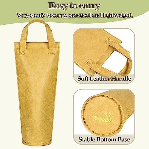 Kato Tirrinia Wine Cooler Picnic Bag, Single Bottle Wine Carrier Insulated, Padded Thermal Wine Tote Bag for Beach — view 5