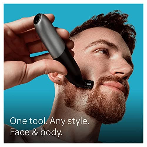 Braun OneBlade Hybrid Electric Beard Trimmer & Electric Shaver for Men, Body Groomer for Manscaping with Travel Pouch, Gifts for Men, Model XT5200, Black — view 2