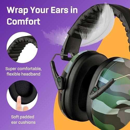 Kids Noise Cancelling Ear Defenders - 31 dB (2K Hz), Camouflage — view 4