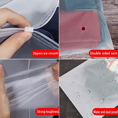 20 Pcs Zip Lock Bags, Travel Storage Clothes Bag, Reusable Hospital Bags — view 2