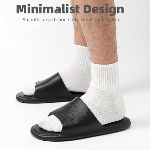 JoWebb Unisex Slide Sandals, Women Men's Fashion Open Toe Beach Pool Slippers 5.5/6.5 UK — view 6