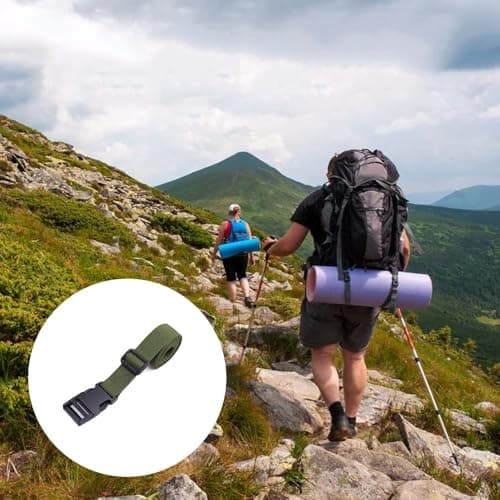 heedpeiur 4 Pack Luggage Straps Adjustable Luggage Nylon Webbing Straps with Quick Release Buckle, Packing Belt for Outdoor Travel, 2.5 * 150cm (Green) — view 5