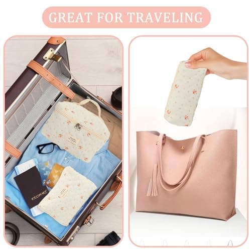 3Pcs Coquette Makeup Bag, Large Capacity Quilted Cosmetic Bag, Toiletry Set — view 6