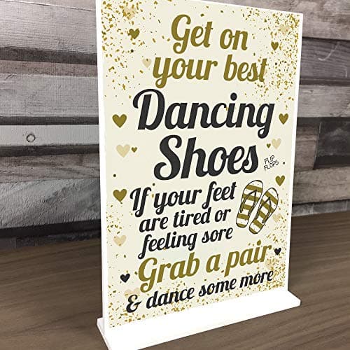 Red Ocean FLIP FLOP BASKET Wedding Sign Dancing Shoes Free Standing Plaque Wedding Decoration Keepsake — view 5