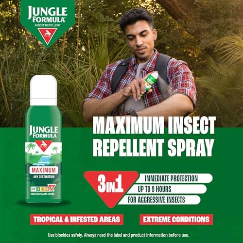 Jungle Formula Maximum 50% DEET Insect Repellent, 6 x 125ml Aerosols — view 2