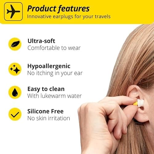 Alpine FlyFit Earplugs for Flying, Air Pressure Regulation, Reusable, 17dB — view 5