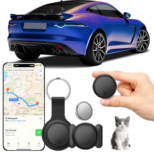GPS Tracker for Vehicles GPS Tracker Car No Monthly Fee(Compatible with iOS & Android) Car Tracker Devices Work with Built-in APP,Car Gps Tracker Real-Time Vehicle Tracker Global Coverage,Black