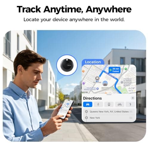 MiLi MiTag Duo Tracker Tag with Keyring for iOS & Android (1 Pack) — view 5