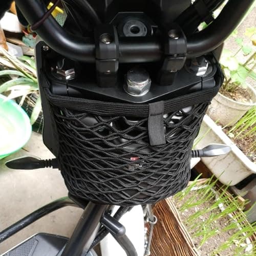 Cargo Net - Stretchable Nylon Mesh Net For Bike Or Motorcycle, Tightly Secures Gear In Transit | Strong Elastic Storage Net With Hooks For Helmet Bag, Rear Basket, Cycling Or Touring Equipment — view 2