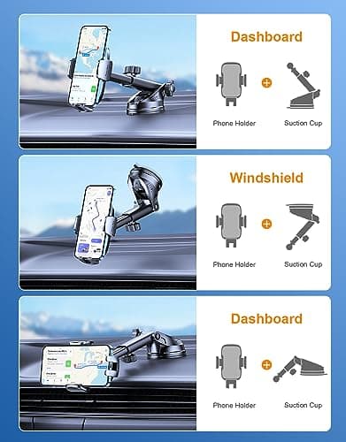 Mohard Car Phone Holder, [Never Fall] Ultra Sturdy Phone Holder for Cars — view 4