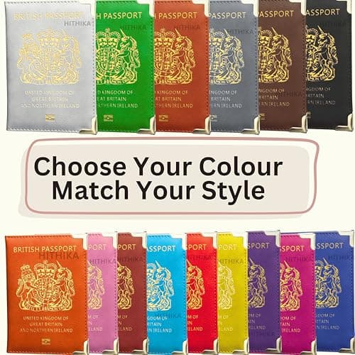 HITHIKA British Passport Holder | UK Passport Wallet | Non EU | PU Leather (Maroon) — view 6