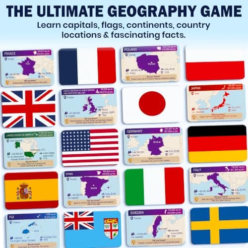 Flags of the World Flash Cards - 193 Geography Trivia Cards — view 6